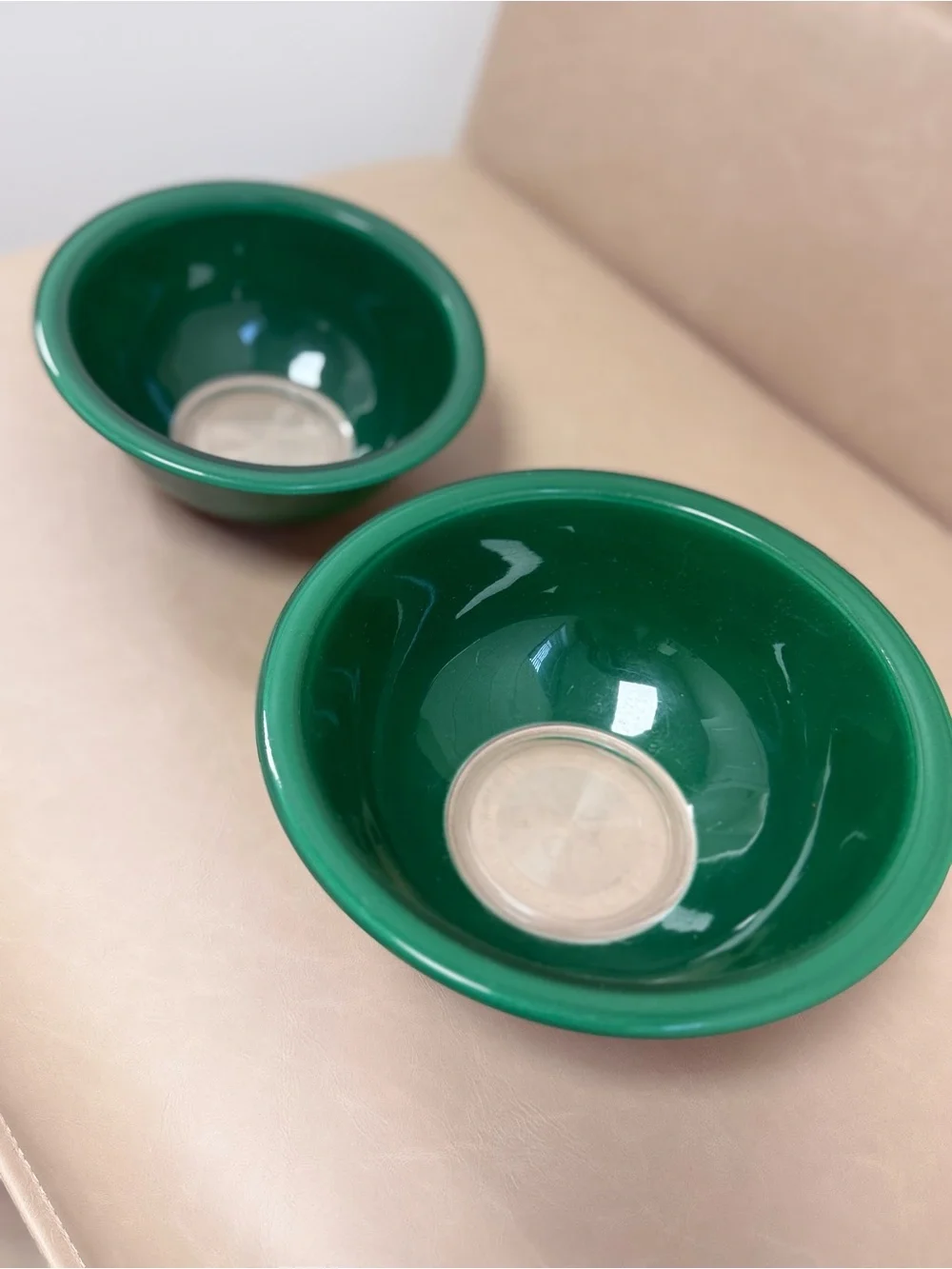 Pyrex Forest Green Rainbow Glass Mixing Bowl Set Vintage Kitchen Bundle